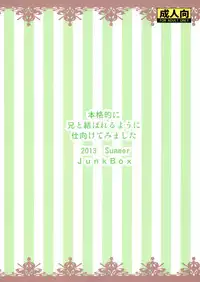 (C84) [Junk Box (Mutsuki)] Honkakuteki ni Ani to Musubareru you ni Shimukete Mimashita (Ore no Imouto ga Konna ni Kawaii Wake ga Nai) [English] [Dammon]