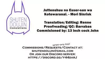 Juttenshuu no Esser-san wa Kotowaranai.