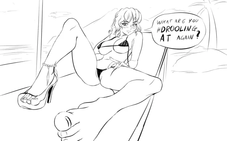 Lewd Race Queen at the Beach