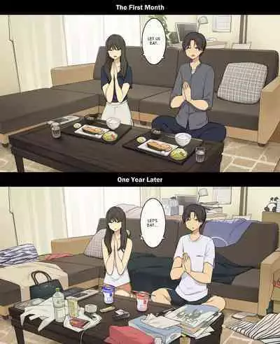 Dousei Seikatsu Ikkagetsume to Ichinen Ato, Asaokite kara Shuushin made no Hikaku | A Day in the Life of a Couple: Their First Month Living Together vs. One Year Later