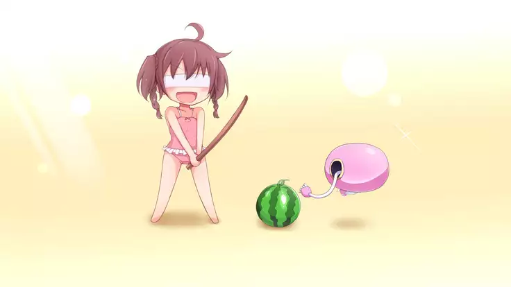 Kusuguri Robokan Beach Hen with Shokushu Kaibutsu