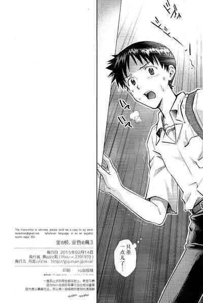 (Kimi to no Rendan 6) [Getsumen-Spiral (Mayama Satori)] Kin no Eda, Kiniro no Tori 3 金枝，金色的鸟 3 (Neon Genesis Evangelion) [中国翻訳]