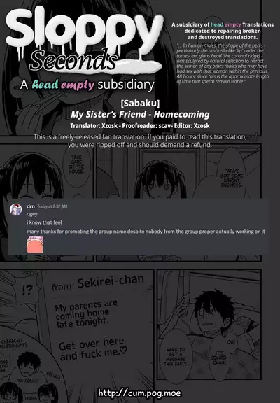Imouto no Tomodachi Homecoming | My Sister's Friend Homecoming