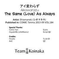 [Shiomaneki] Aikawarazu (COMIC Tenma 2013-09) [English] [Team Koinaka]