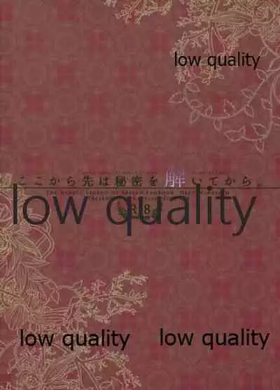 (SUPER26) [Kyusuisei Polymer (Kyusui)] Koko kara Saki wa Himitsu o Toite kara. (Arslan Senki)