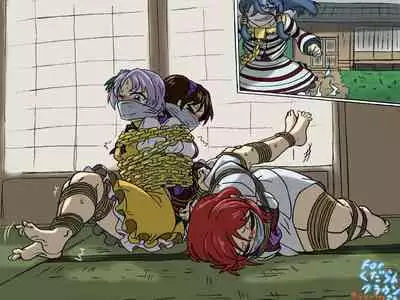 [平らvalley][Skeb]九十九姉妹と雷鼓の受難 (東方Project)