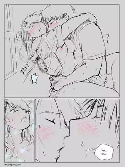 [stupidgummyworm] Kitchen (fullmetal alchemist: riza hawkeye + roy mustang)[english]