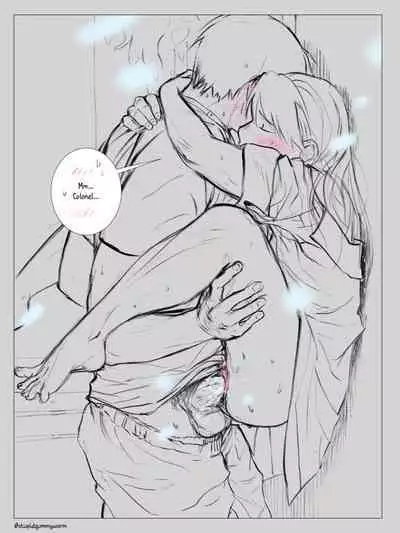 [stupidgummyworm] Kitchen (fullmetal alchemist: riza hawkeye + roy mustang)[english]