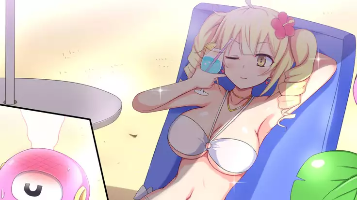 Kusuguri Robokan Beach Hen with Shokushu Kaibutsu