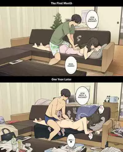 Dousei Seikatsu Ikkagetsume to Ichinen Ato, Asaokite kara Shuushin made no Hikaku | A Day in the Life of a Couple: Their First Month Living Together vs. One Year Later