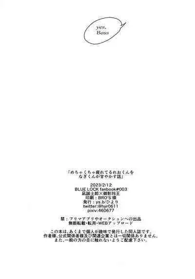 (Seishun Egoism2) [ys.b (Hiyori)] Mechakucha Tsukareteru Reo-kun wo Nagi-kun ga Amayakasu Hon (Blue Lock)