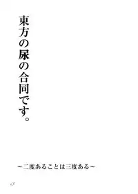 [Machikado-Mapoze (Various)] Touhou no Nyou no Goudou desu. ~Nido Aru Koto wa Sando Aru~ (Touhou Project) [Digital]